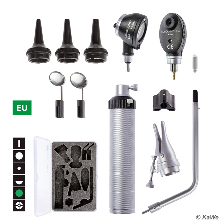 [KUW 02.01104.002] KaWe Basic Set C10/E16, Otoskop und Ophthalmoskop 2,5 V, VL,VL, 6 Blenden