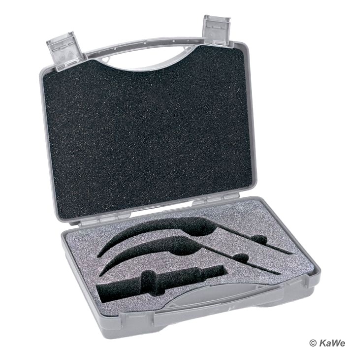 [KUW 03.90051.261] Laryngoskop-Koffer Für 2 KaWe FLAPLIGHT Spatel + 1 Griff