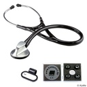 Top-Kardiologie Stethoskop Edelstahl Schwarz