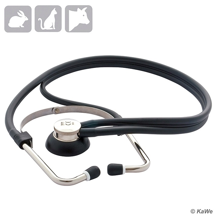 Suprabell-Stethoskop für Veterinär Schwarz, 75 cm