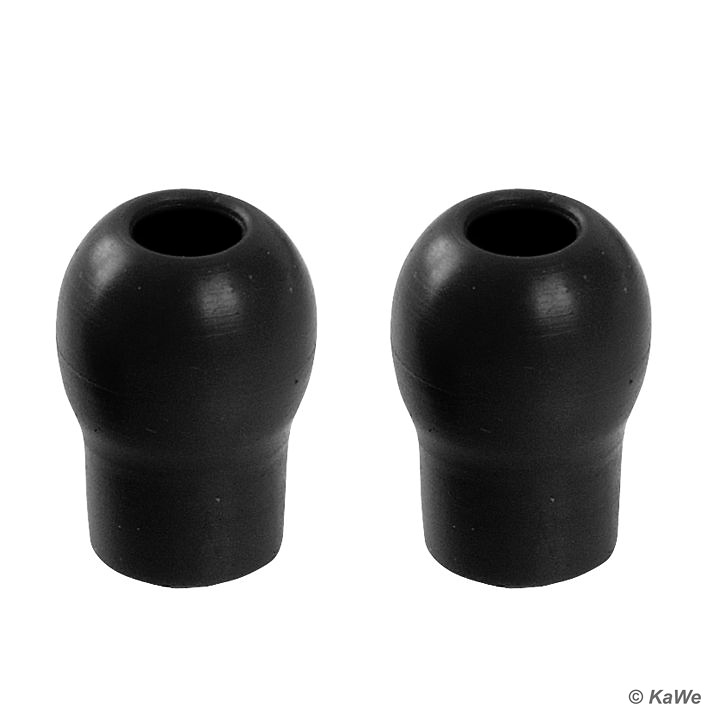 [KUW 06.91210.021] Ohroliven für Prestige Schwarz, soft, schraubbar (10 Stck.)