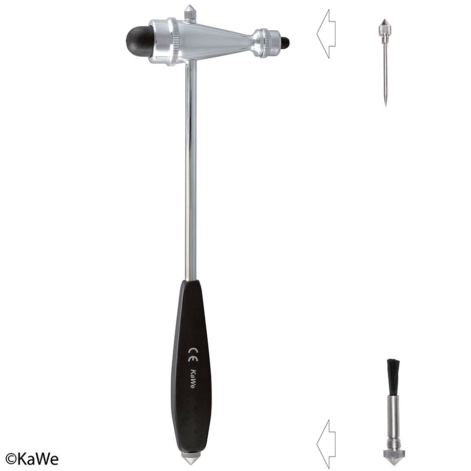 [KUW 07.35231.001] Reflexhammer nach Troemner, leicht Mit schwarzem Kunststoffgriff