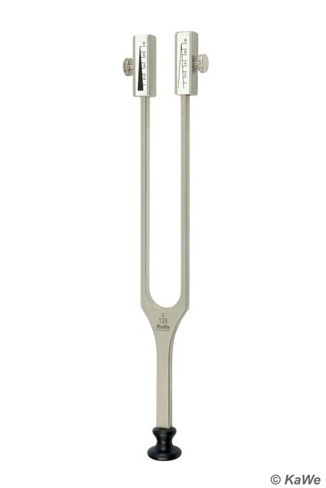 [KUW 08.12012.111] Stimmgabel nach Rydel-Seiffer C128/c64 Hz mit Dämpfer u. Kunststofffuß