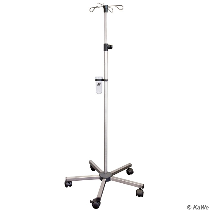 Infusionsständer 5-Fuß, Edelstahl Einzeln verpackt