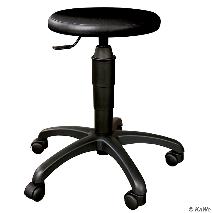 Drehhocker Classic mit Rundsitz, schwarz