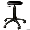 Drehhocker Classic mit Rundsitz, schwarz