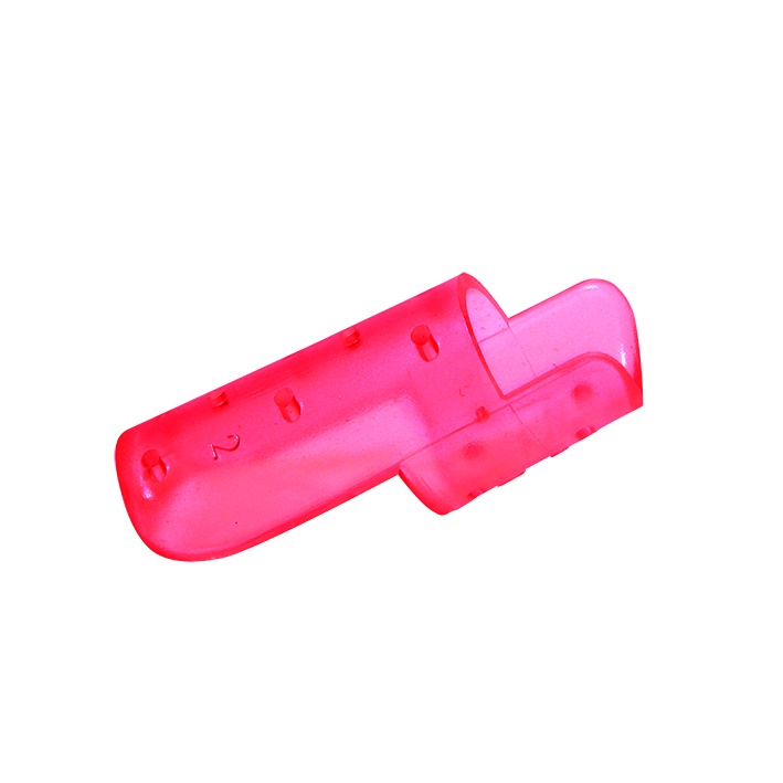 [LIN 10-2218/02NP] Fingerschiene nach Stack Für Knopflochfinger, neon pink Gr. 2