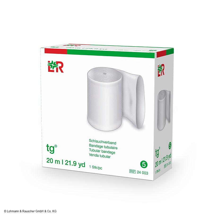 Tg-Schlauchverband, weiß, Gr. 5 20 m x 5,5 cm