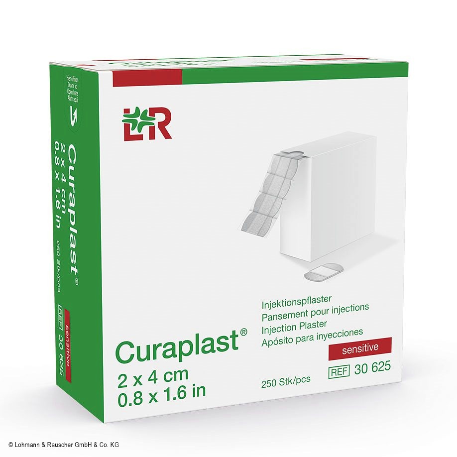 [LOH 30625] Curaplast Injektionspflaster Sensitive 2 x 4 cm (250 Stck.)