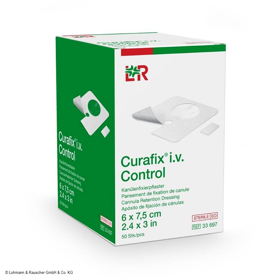[LOH 33697] Curafix i.v. Control Kanülenpflaster 6 x 7,5 cm, steril (50 Stck.)