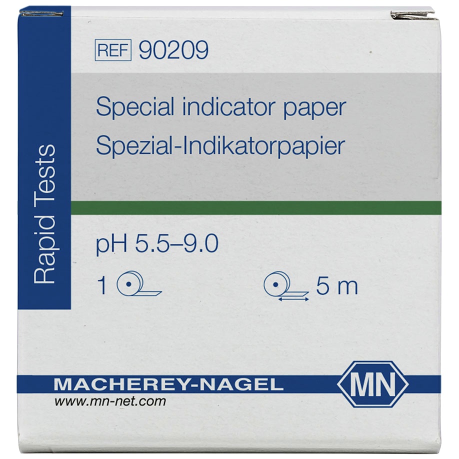 Spezial-Indikatorpapier PH 5,5-9,0, 5 m x 7 mm