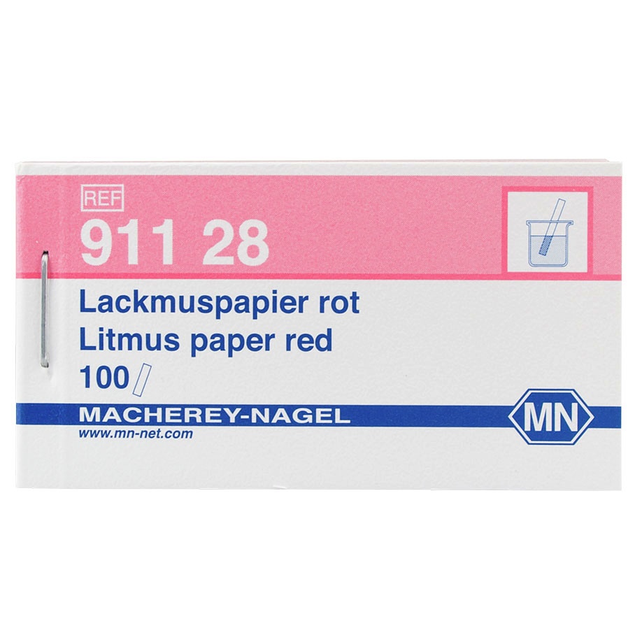 [MAN 91128] Lackmuspapier rot 10 x 70 mm (Heftchen mit 100 Streifen)