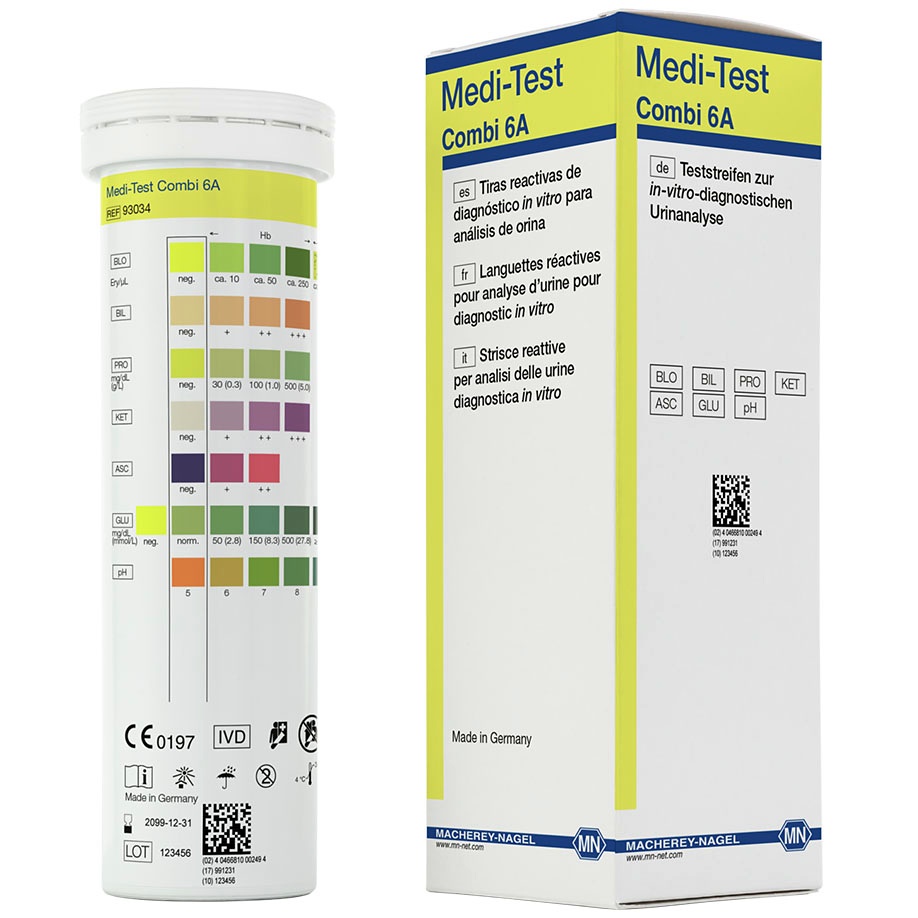 Medi-Test Combi 6 A Harnteststreifen (100 T.)