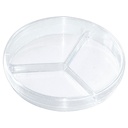 Petrischalen Ø 9 cm, mit Nocken Dreigeteilt, Polystyrol (20 Stck.)