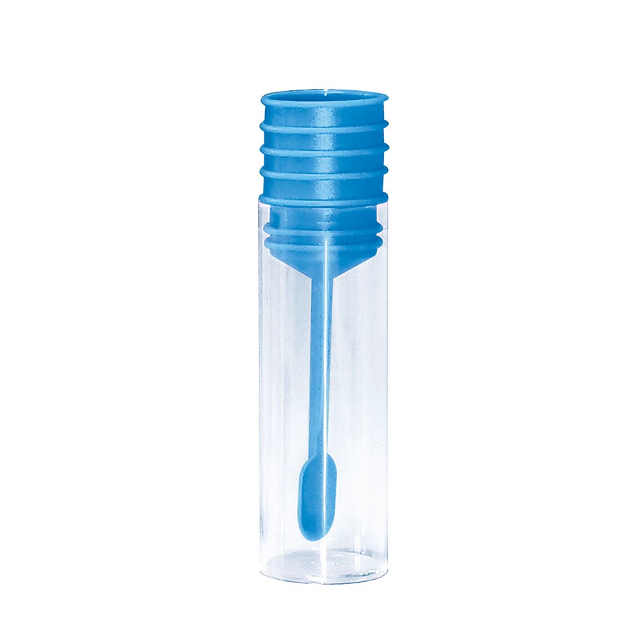 [MEG 122170] Stuhlröhrchen 20 ml, 22 x 62 mm Mit Eindrückstopfen blau