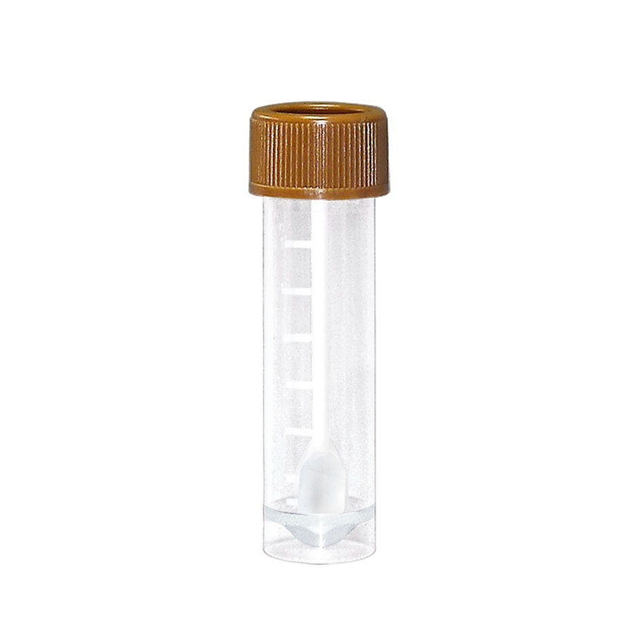 [MEG 122171] Stuhlröhrchen 15 ml, 20 x 76 mm Mit Schraubverschluss braun (1000 Stck.)
