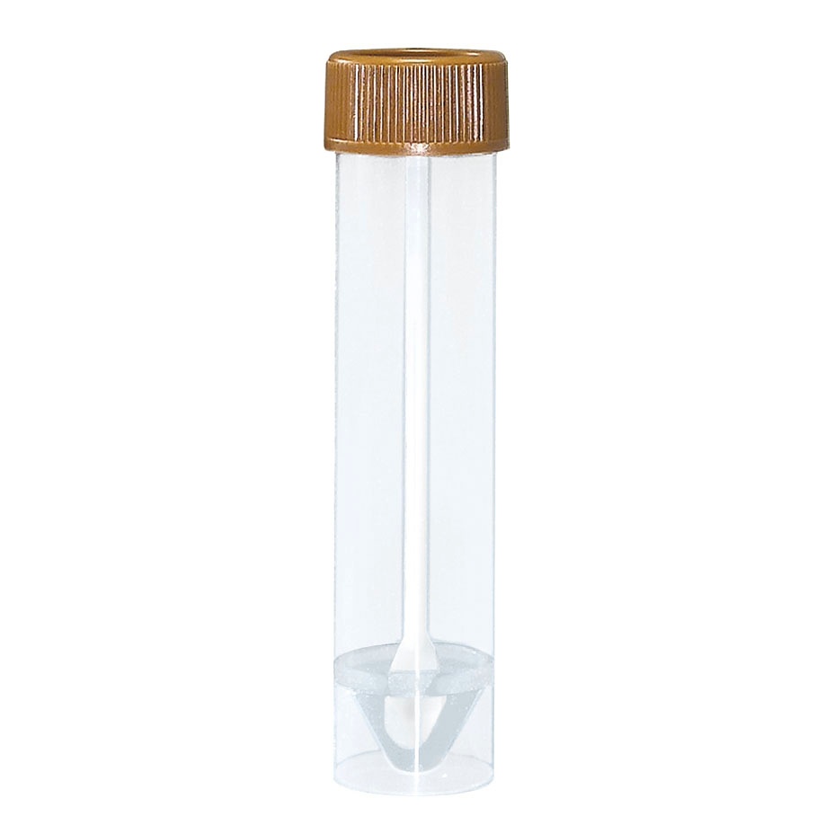 [MEG 122173] Stuhlröhrchen 30 ml, 25 x 107 mm Mit Schraubverschluss braun (500 Stck.)