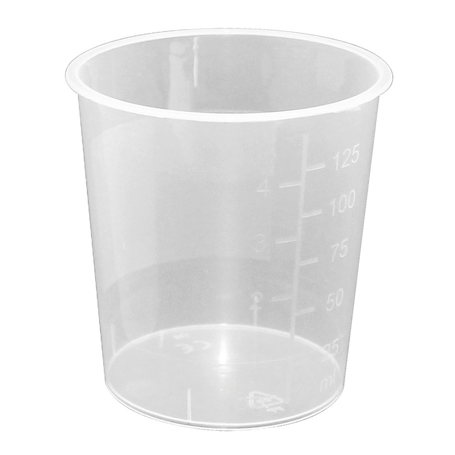 Urinbecher ratiomed 125 ml ohne Schnappdeckel rot