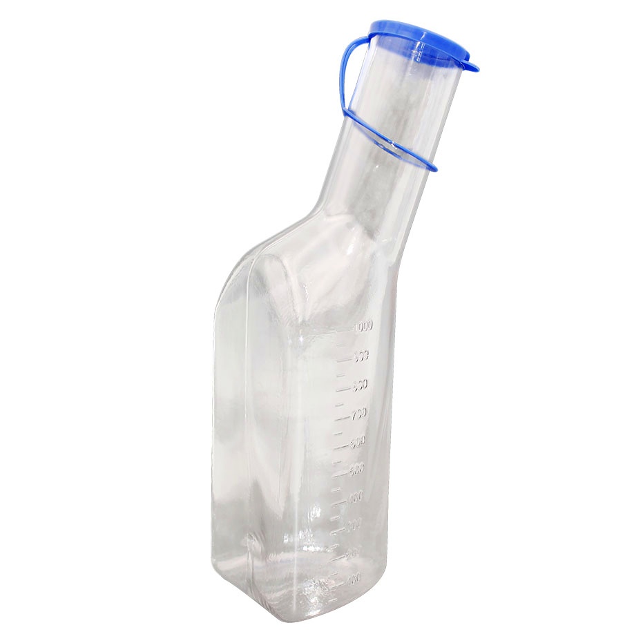 [MEG 122527] Urinflasche für Männer, eckig Langer Hals (Polycarbonat)