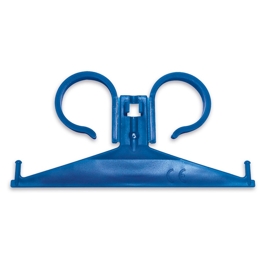 [MEG 122543] Urinbeutelhalter aus Kunststoff blau