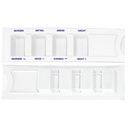 Medikamentendispenser weiß (5x40 Stck.) Mit Beschriftung: deutsch/englisch