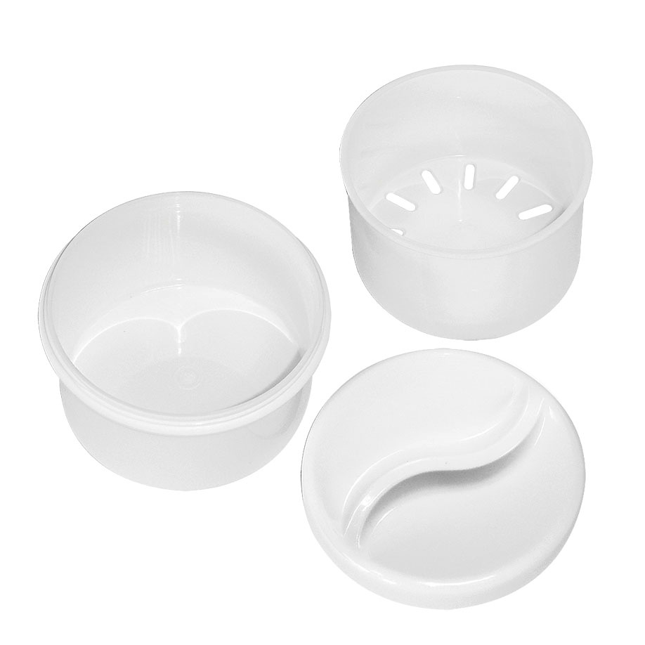 Zahnprothesenbehälter ratiomed Mit Einsatz, weiß