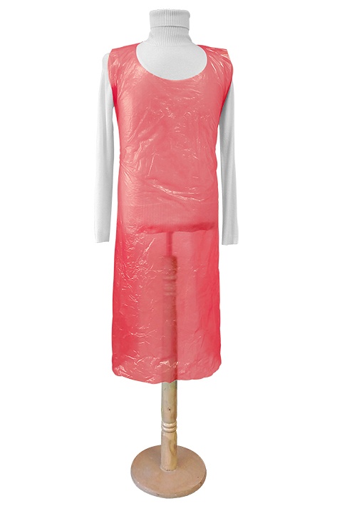 Einmal-Schürzen rot 80 x 125 cm x 0,020 mm (100 Stck.)