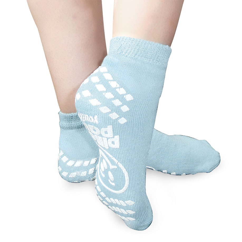 [MEG 128081] Patientensocken Pillow-Paws Gr. 26 - 32 Hellblau (48 Paar)