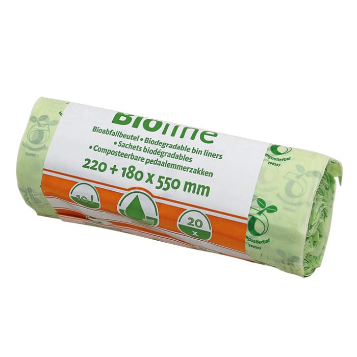 [MEG 129470] Bioline Bioabfallbeutel 10 Ltr. 220+180 x 550 x 0,018 mm (20 Stck.)