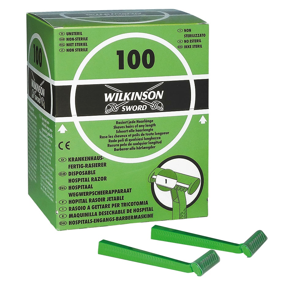 [MEG 142001] Einmal-Rasierer Wilkinson Unsteril, einschneidig (100 Stck.)