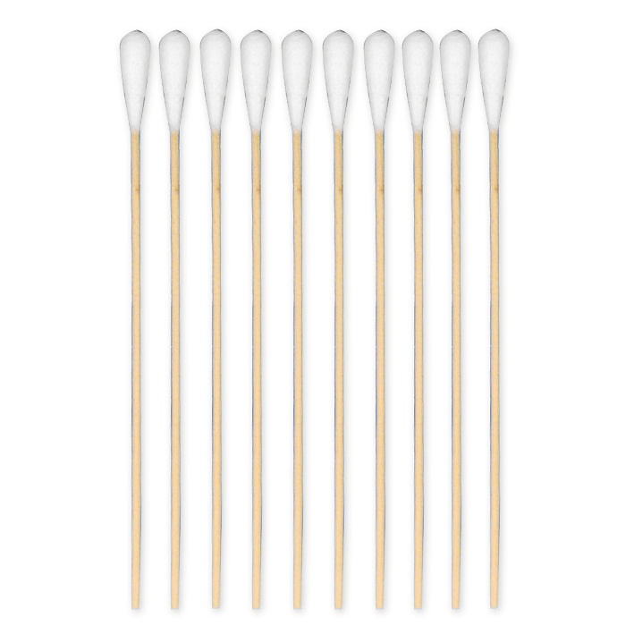 [MEG 156220] MEDI-WOOD Wispy Wattestäbchen, 20cm lang Ø 3 mm, Wattekopf Ø 10 mm (50 Stck.)