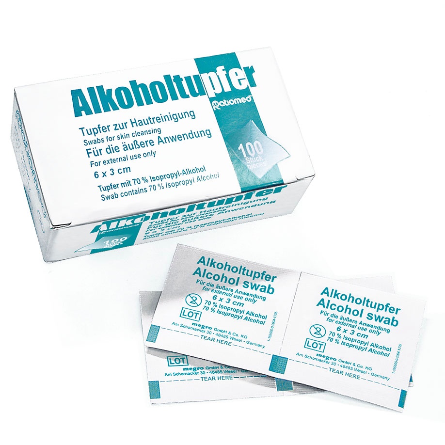[MEG 165590] Alkoholtupfer ratiomed 6 x 3 cm (100 Stck.)