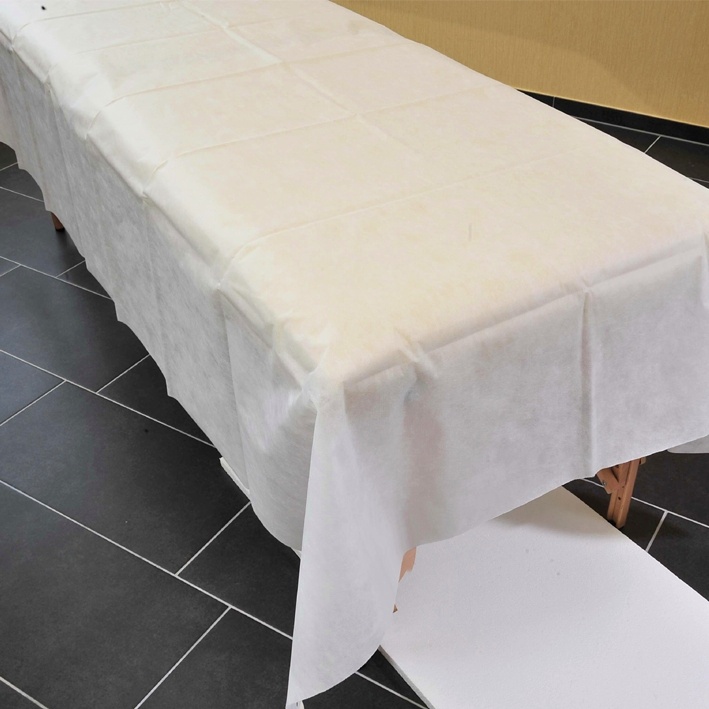 [MEG 170805] Ölmassagetücher aus Vlies, weiß, mit PE-Beschichtung, 156 x 230 cm (10 Stck.)