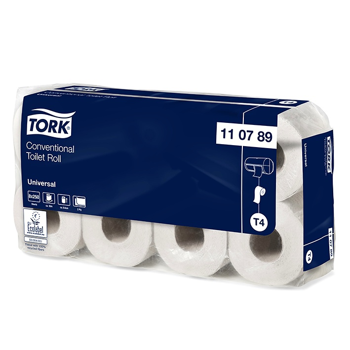 Tork Universal Toilettenpapier 2-lagig, weiß (8 x 8 Rl.)