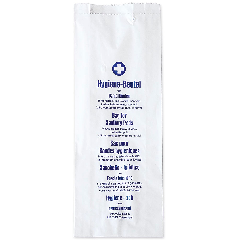 [MEG 171510] Hygienebeutel mit Seitenfalte, weiß (100 Stck.)