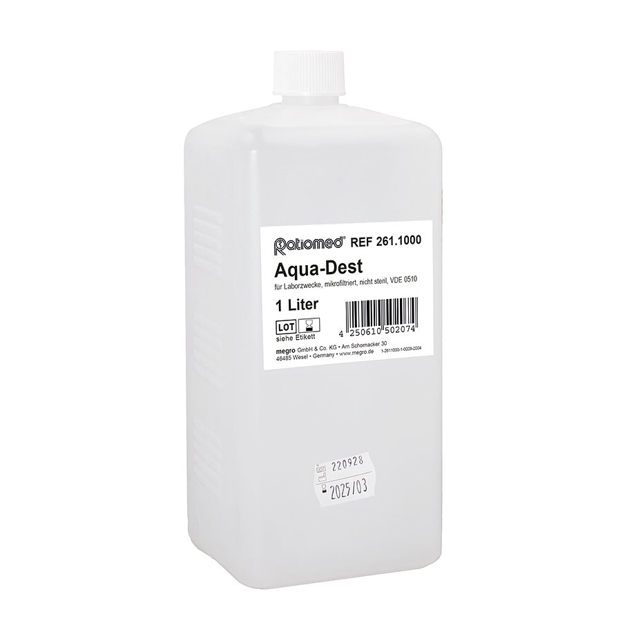 [MEG 261.1000] Aqua-Dest 1 Ltr. Ratiomed Laborwasser