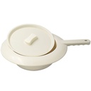 Stechbecken aus Kunststoff Mit Flachgriff und Deckel für Erwachsene