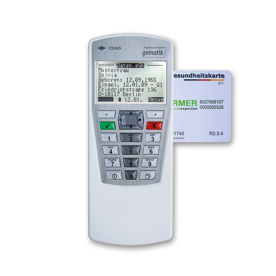 [MEG 694106] Mobiles Chipkartenlesegerät VML-GK2 (1+) Weiß/silber, nicht telematik geeignet