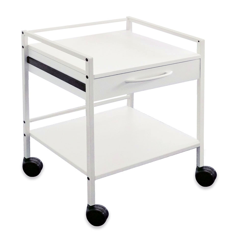 [MEG 940600] Vielzweckwagen mit 1 Schublade Pulverbeschichtet grauweiß