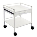 Vielzweckwagen mit 1 Schublade Pulverbeschichtet grauweiß