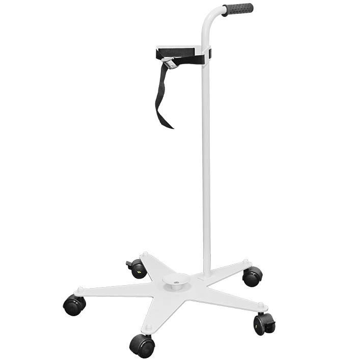 Flaschenfahrgestell weiß Mit massivem Stahlblechsockel