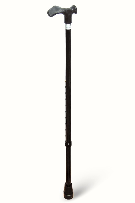 [MEG 961815] Anat. Gehstock schwarz Rechts, höhenverstellbar