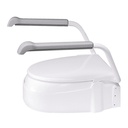 Toilettensitzerhöhung weiß Mit Armlehnen und Deckel