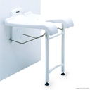 Aquatec Duschklappsitz Sansibar Weiß, mit Hygieneausschnitt