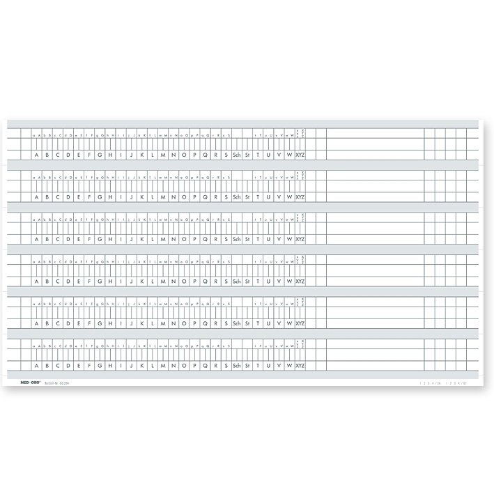 Alphabetleistenaufkleber DIN A4 Aus unzerreißbarer PP-Folie (100 Stck.)