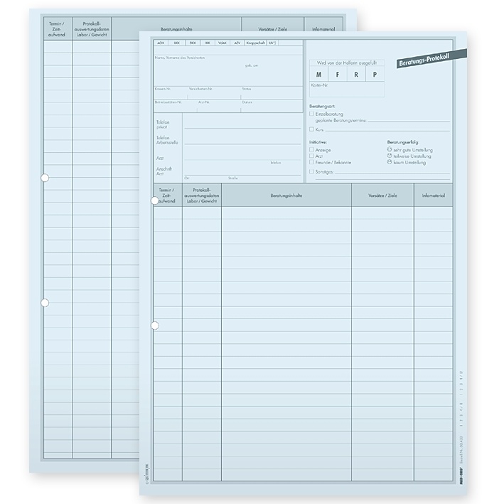 Beratungsprotokolle DIN A4 (100 Stck.)