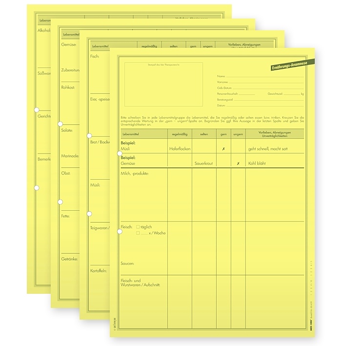 Ernährungsanamnese DIN A3 4-seitig (100 Stck.)