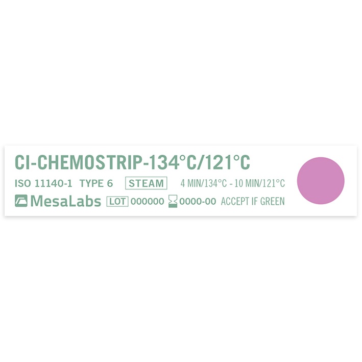 [MES CI-CHEMOSTRIP] ChemoStrip 134°C/121°C Dampf-Stufenindikator (250 Stck.)