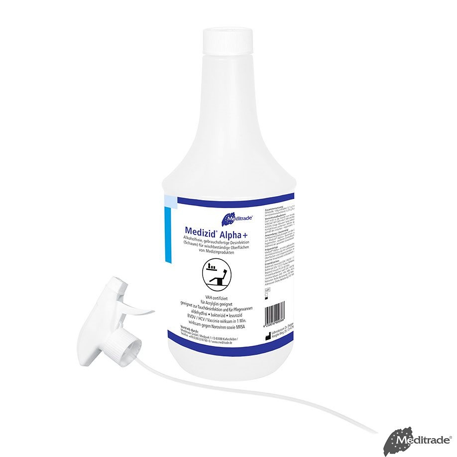 [MTR 00964+] Medizid Alpha+ 1 Ltr. Flächenschnelldesinfektion mit Sprühkopf