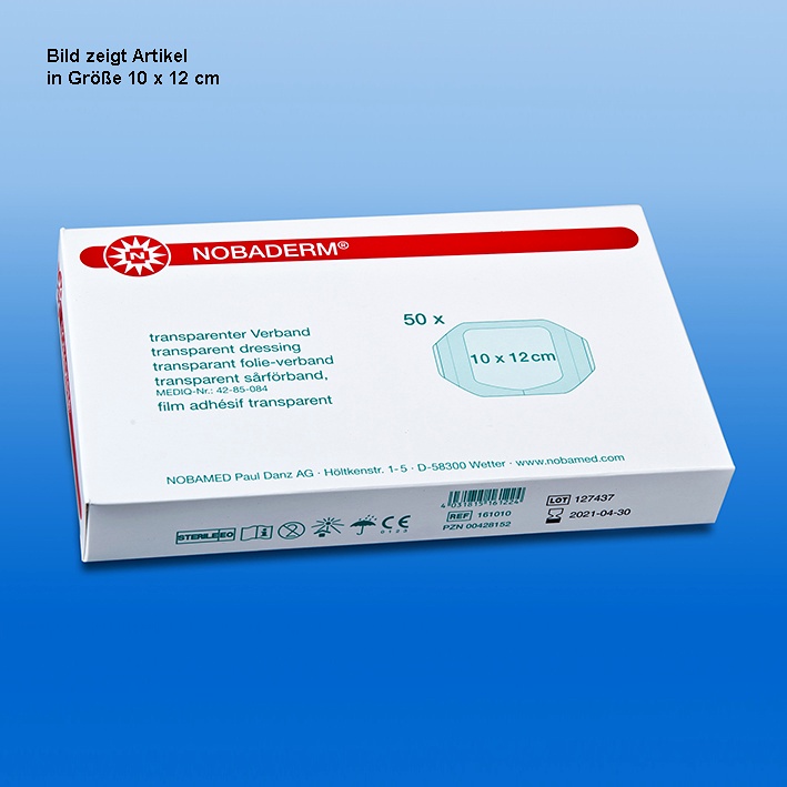NOBADERM Folienverband steril 10 x 12 cm (50 Stck.)